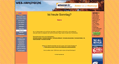 Desktop Screenshot of ist-heute-sonntag.web-hamster.de